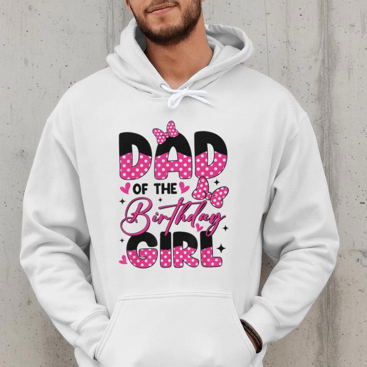 Dad Of The Birthday Girl Pink Family Birthday Girls Party Men Hoodie
