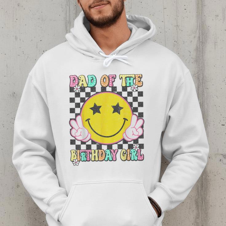 Dad Of The Birthday Girl Retro Family Matching Party Bday Men Hoodie
