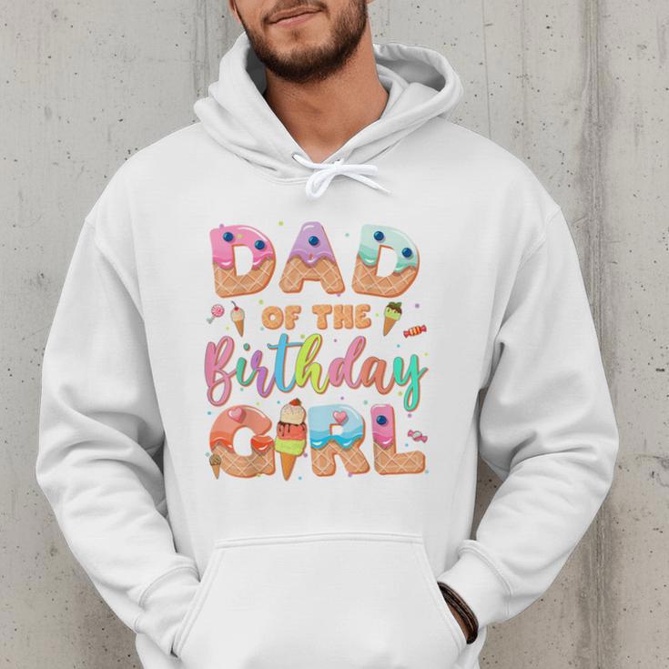 Dad Of The Birthday Ice Cream Family Matching Party Men Hoodie
