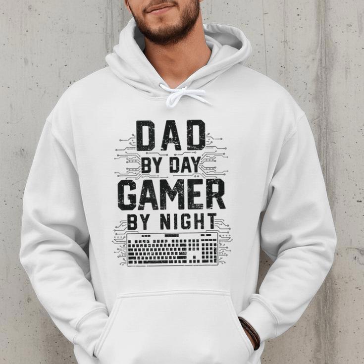 Dad By Day Gamer By Night Father's Day Gaming Men Hoodie