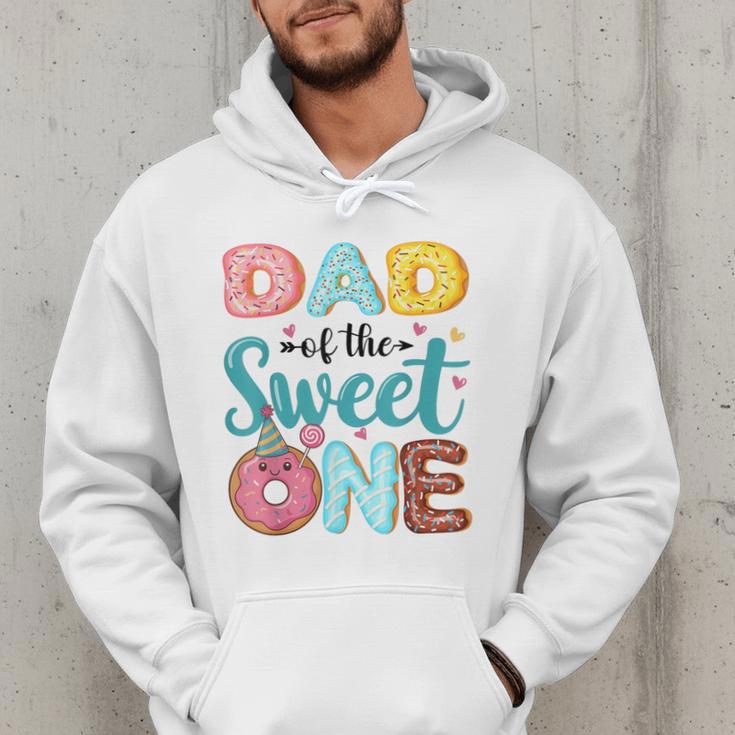 Dad Of The Sweet One 1st Birthday Girl Donut Party Men Hoodie