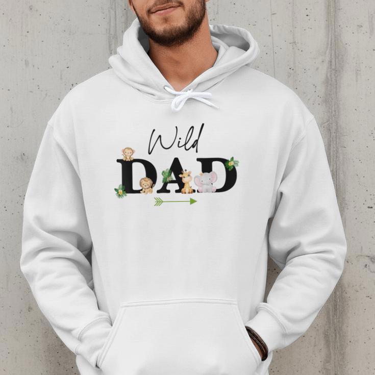 Dad Of The Wild One Zoo Birthday Safari Jungle Animal Men Hoodie