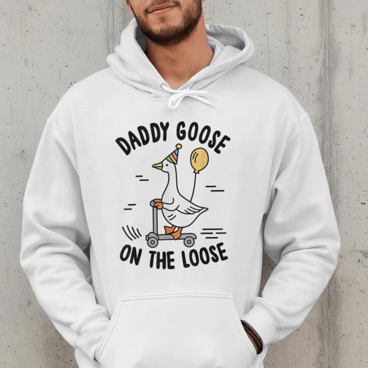 Daddy Goose On The Loose Birthday Matching Family Men Hoodie