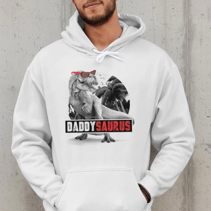 Daddysaurus T-Rex Dad Dinosaur Daddy Saurus Fathers Day Men Hoodie