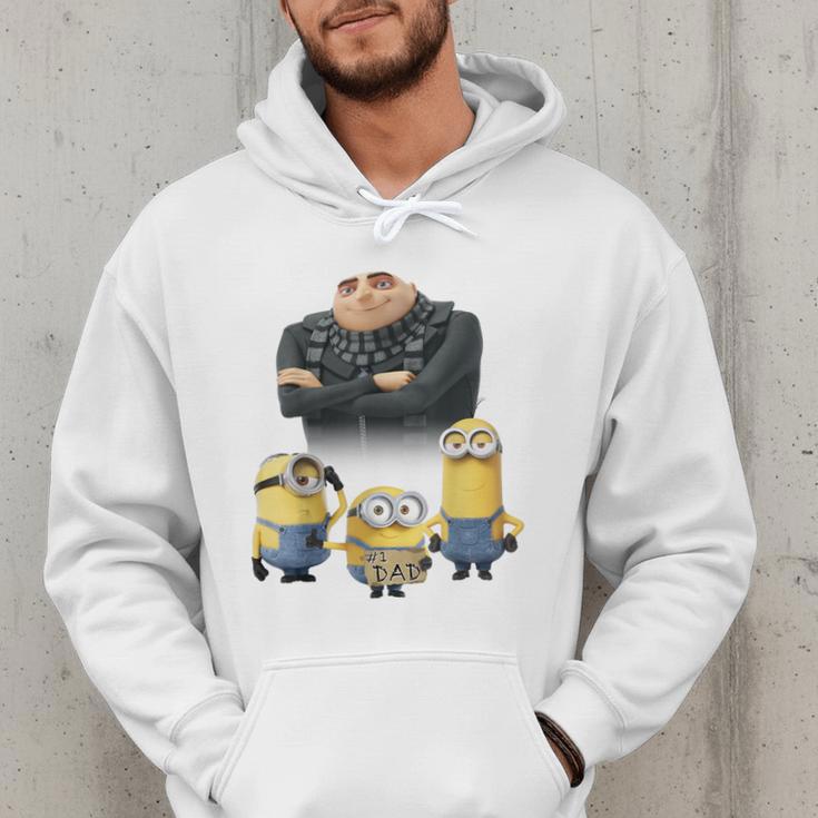 Despicable Me Minions Father's Day 1 Dad Cardboard Sign Men Hoodie