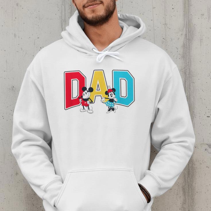Disney Mickey And Friends Mickey Minnie Dad Collegiate Logo Men Hoodie
