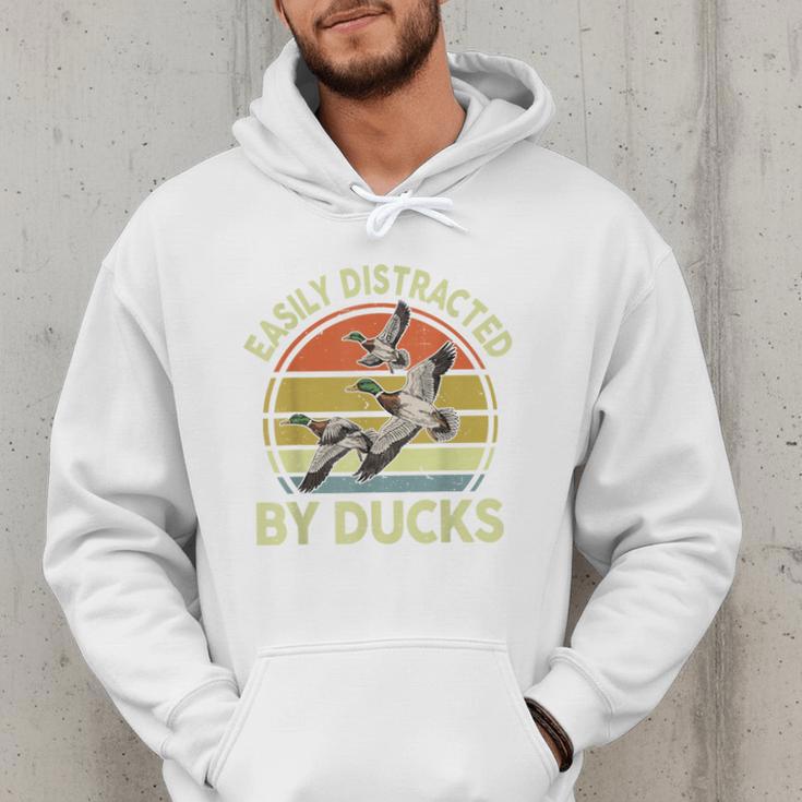 Easily Distracted Duck Hunting Dad Hunter Son Daughter Men Hoodie