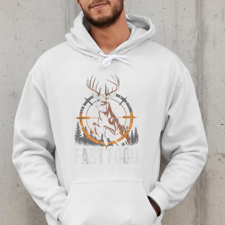Fast Food Deer Hunting Hunter Dad Tail Buck Men Hoodie