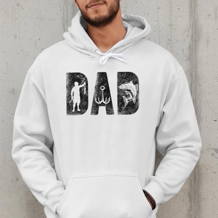 Fishing Dad Birthday Classic Bold Font Fish Daddy Men Hoodie