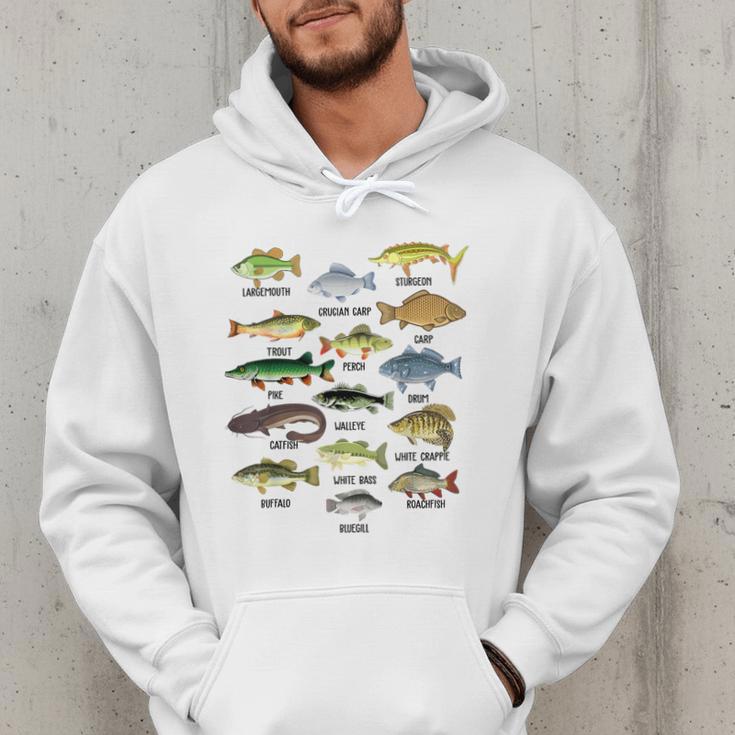 Fishing-Shirt Types Of Freshwater Bass Fish Dad Jokes Men Hoodie Fishing-Shirt Types Of Freshwater Bass Fish Dad Jokes Men Hoodie