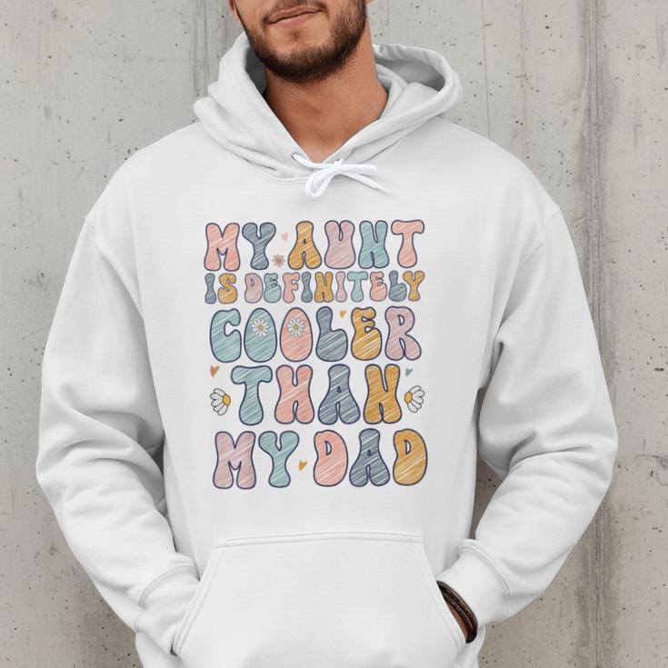 Funny Auntie My Aunt Is Definitely Cooler Than My Dad Men Hoodie