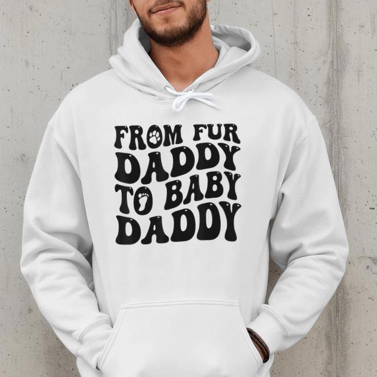 From Fur Daddy To Baby Daddy Dog Pregnancy Dad Men Men Hoodie