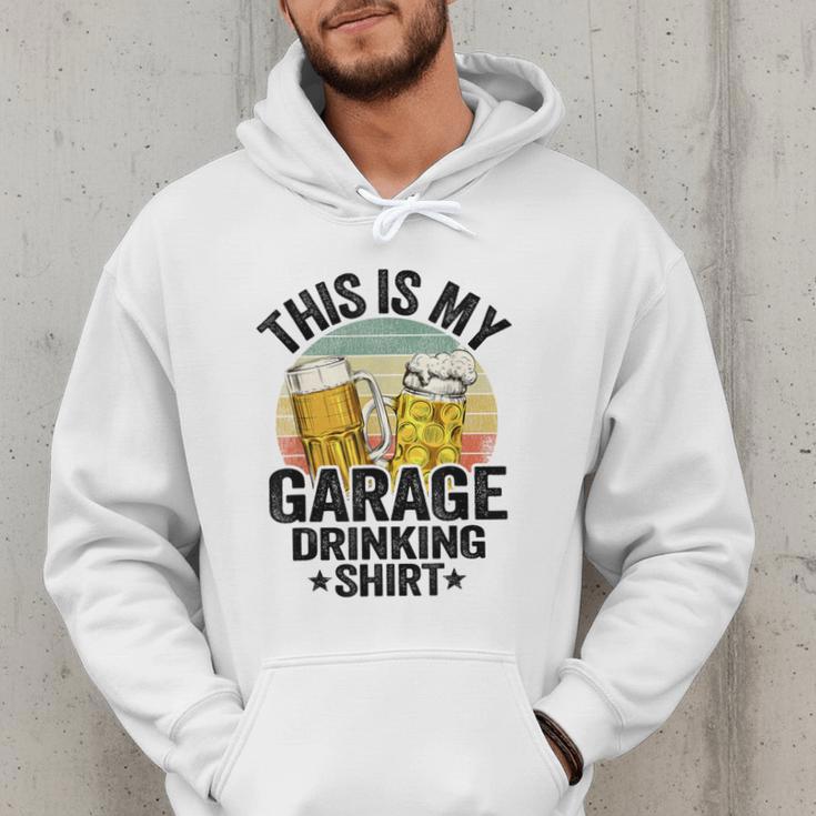Garage Drinker Dad Vintage Beer This Is My Garage Drinking Men Hoodie