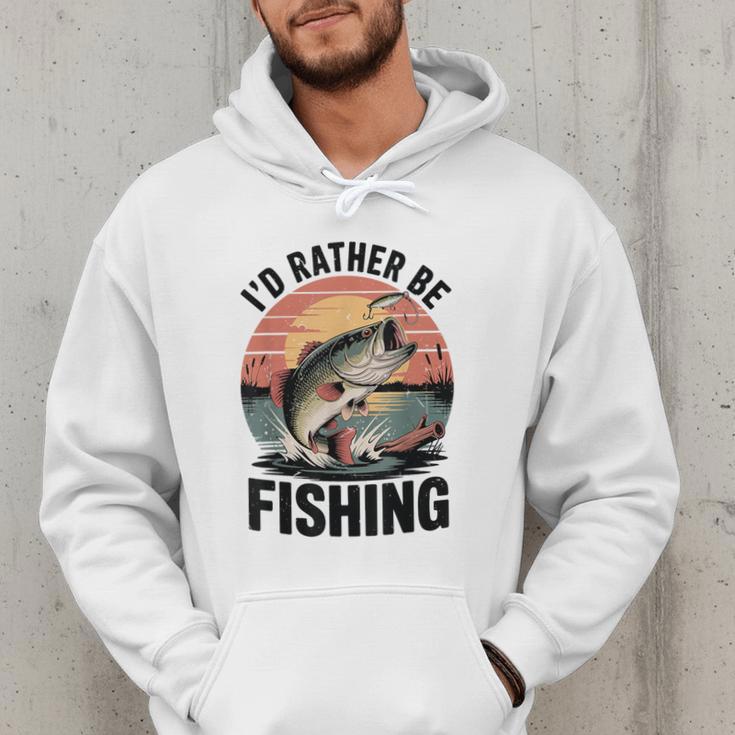 Id Rather Be Fishing Largemouth Bass Fish Dad Jokes Men Hoodie Id Rather Be Fishing Largemouth Bass Fish Dad Jokes Men Hoodie