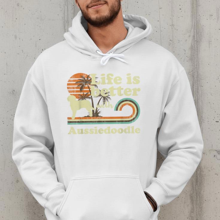 Life Better Aussiedoodle Vintage Dog Mom Dad Men Hoodie Life Better Aussiedoodle Vintage Dog Mom Dad Men Hoodie