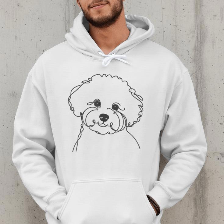 Line Art Dad Mom Dog Bichon Frise Men Hoodie Line Art Dad Mom Dog Bichon Frise Men Hoodie