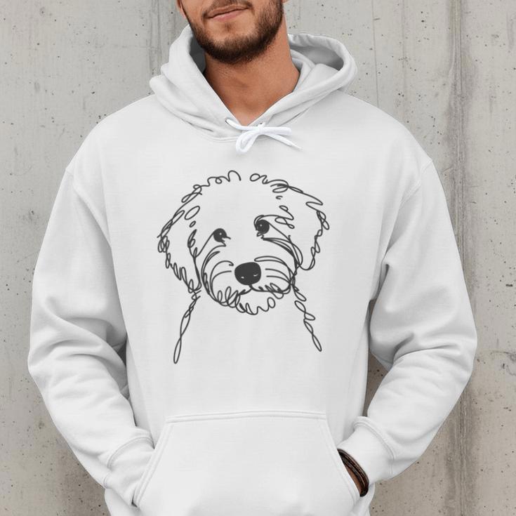 Line Art Dad Mom Dog Sheepadoodle Men Hoodie
