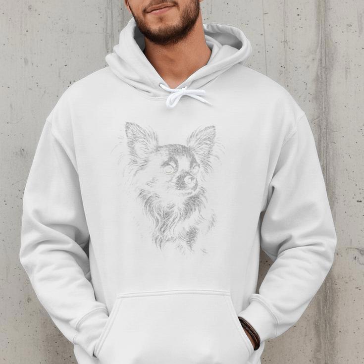 Long Haired Chihuahua Dog For Men Women Dog Mom Dad Men Hoodie