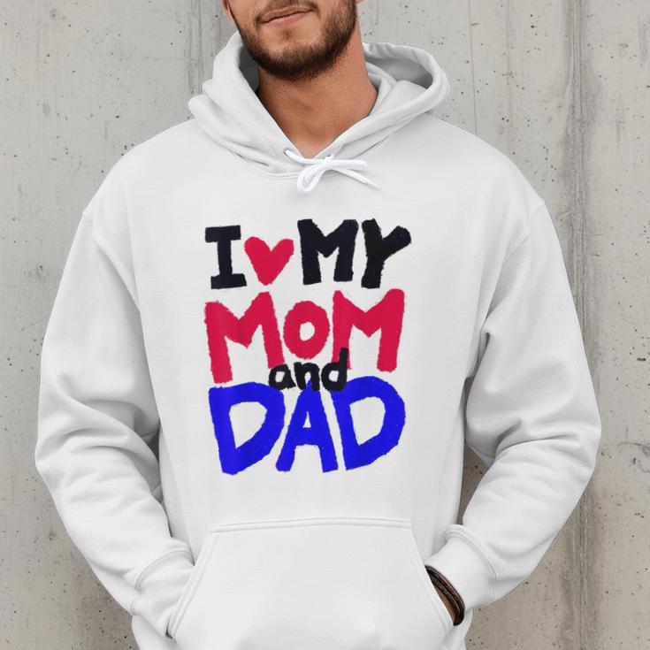 I Love My Mom And Dad Idea Shirt Men Hoodie