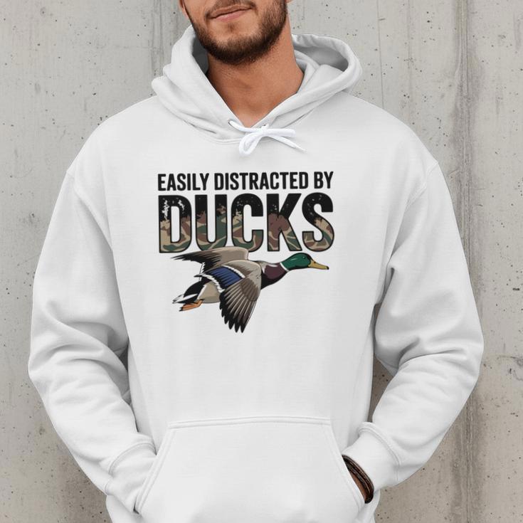 Mallard Duck Hunting Camo Easily Distracted Duck Dad Men Hoodie