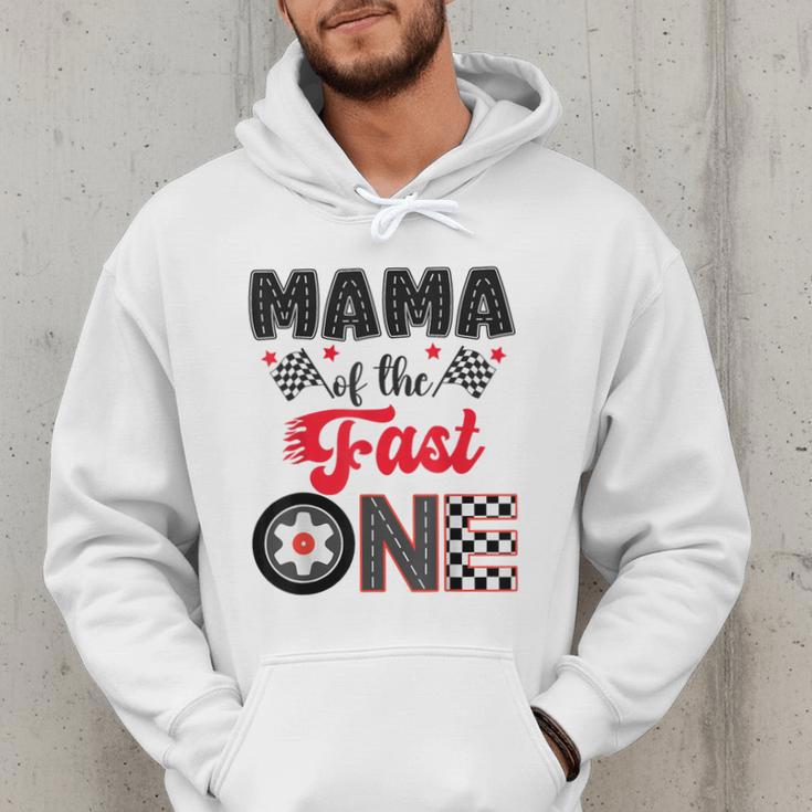 Mama Of The Fast One Car Racing Dad 1St Birthday Boy Men Hoodie