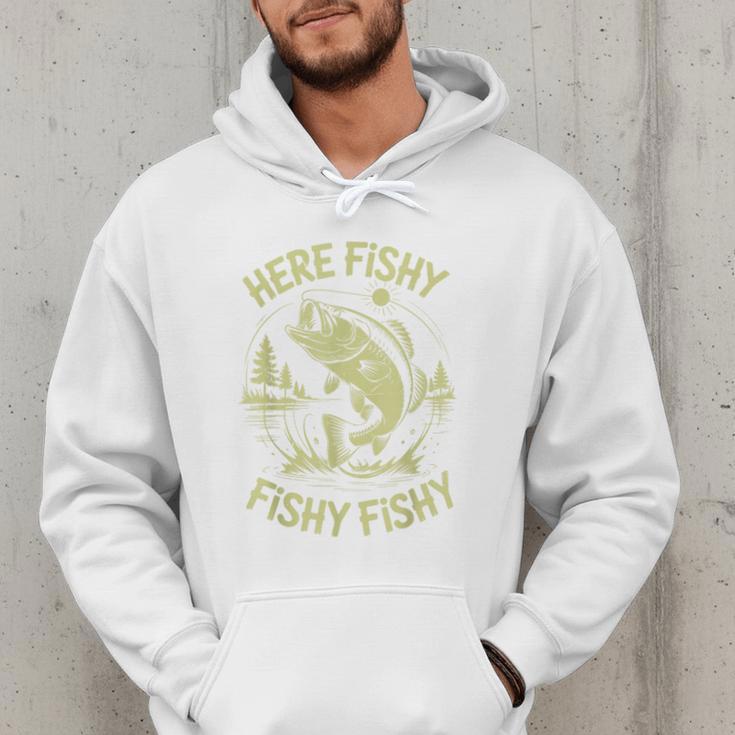 Men Here-Fishy Bass Fish Dad Fishing From Daughter Son Men Hoodie Men Here-Fishy Bass Fish Dad Fishing From Daughter Son Men Hoodie
