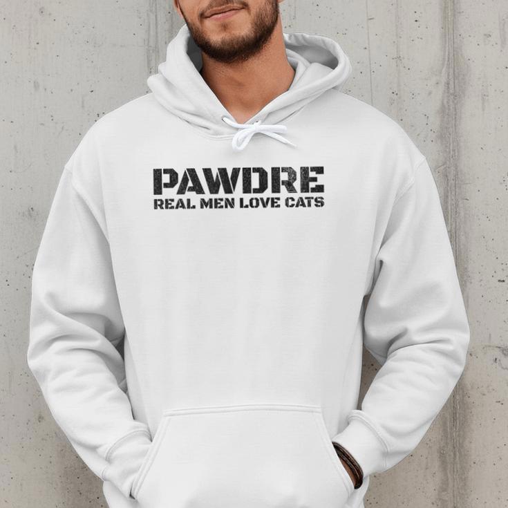 PAWDRE Real Men Love Cats Feline Father Cat Dad Men Hoodie PAWDRE Real Men Love Cats Feline Father Cat Dad Men Hoodie
