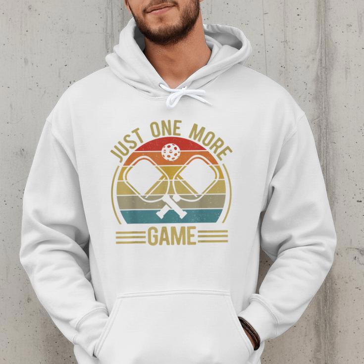Pickleball-Shirt Just One More Game Dad Mom Women Men Men Hoodie
