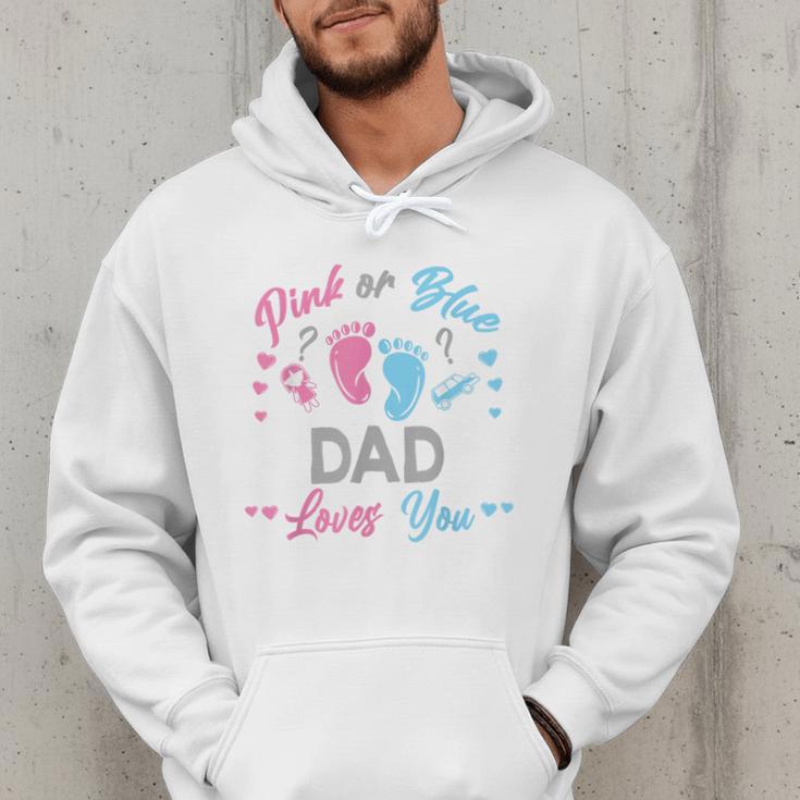 Pink Or Blue Dad Loves You Gender Reveal Men Hoodie