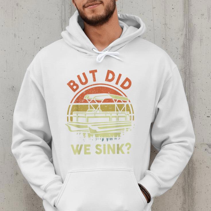Pontoon Boat Captain But Did We Sink Dad Papa Men Men Hoodie