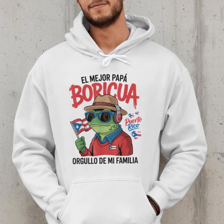 Puerto Rican Dad Idea For Men & Papá Boricua Coqui Frog Men Hoodie
