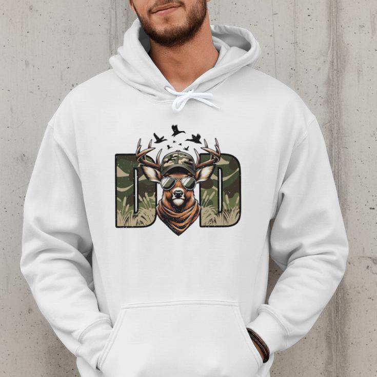 Retro Camo Dad Hunting Camouflage Deer Matching Men Hoodie