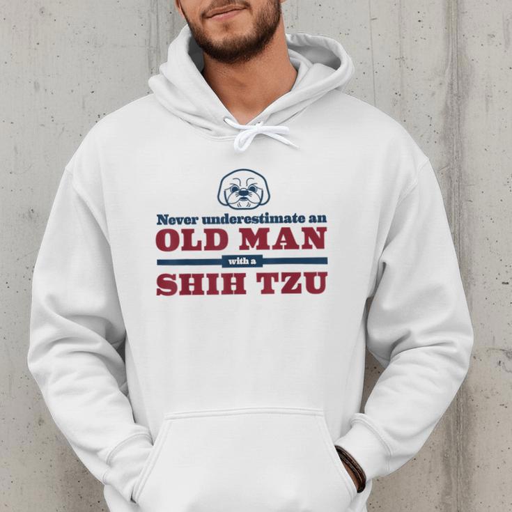Shih Tzu Dad Shirt Never Underestimate An Old Man Gift Tee Men Hoodie