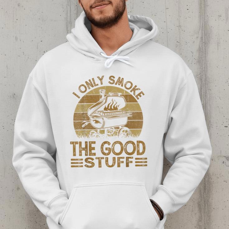 I Only Smoke The Good Stuff BBQ Barbeque Chef Dad Men Hoodie