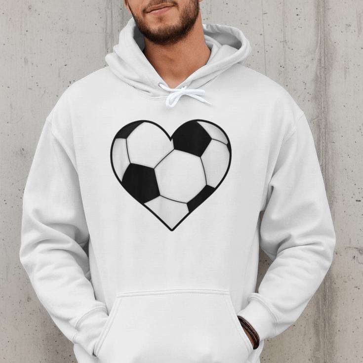 Soccer Ball Heart Idea For Mom Dad Kids T-Shirt Men Hoodie