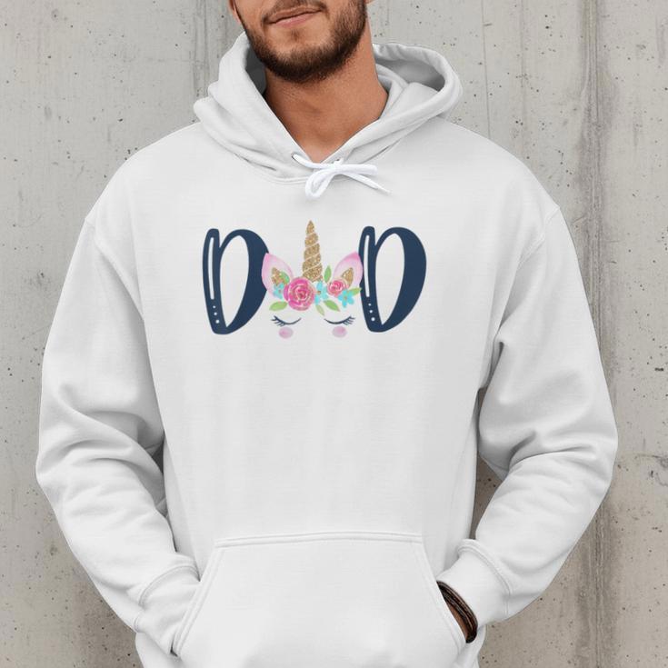 Unicorn Dad Birthday Shirt Matching Family Party Tee T-Shirt Men Hoodie