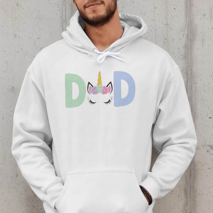 Unicorn Dad First Birthday Girl Family Matching Mama Party Men Hoodie