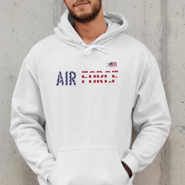 US Flag Proud Air Force Dad Men Hoodie