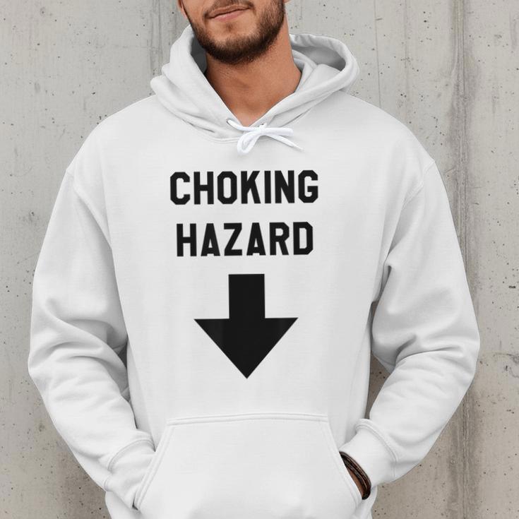 Viral And Internet Meme Crude Gag Apparel Choking Hazard Adult Dad Joke Men Hoodie