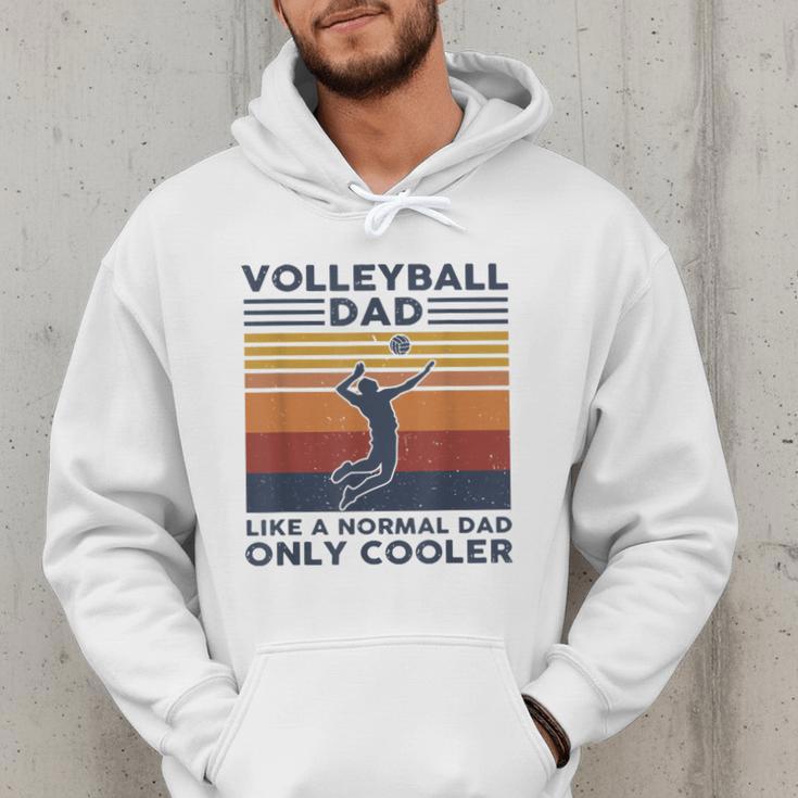 Volleyball Dad Like A Normal Dad Only Cooler Vintage Men Hoodie