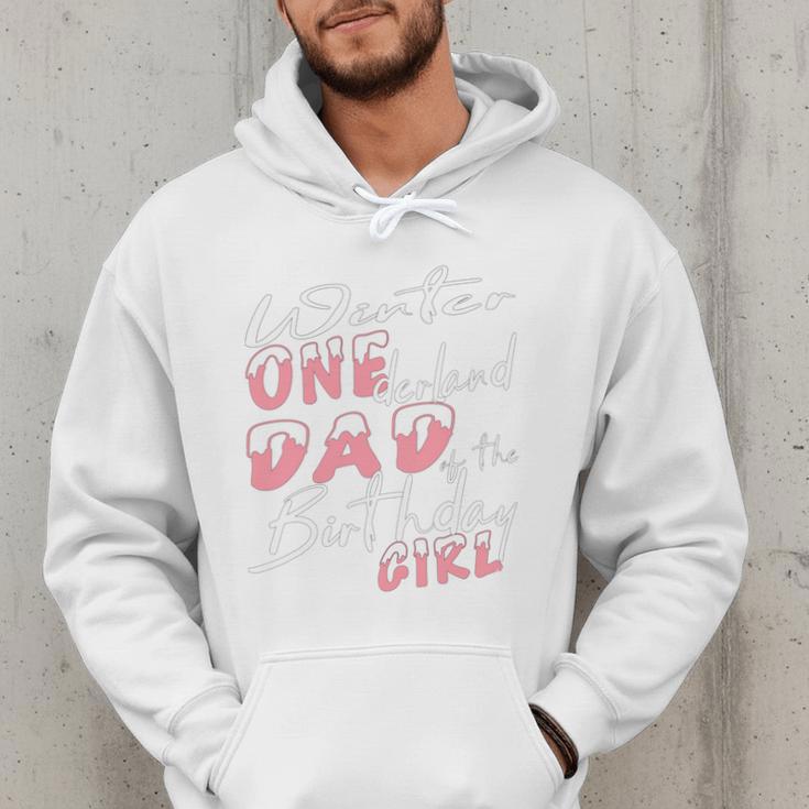 Winter Onederland 1st Birthday Theme Dad Of Birthday Girl Men Hoodie