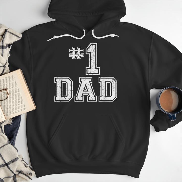 1 Dad Number One Father's Day Vintage Style Men Hoodie