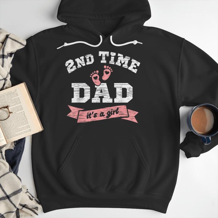 2nd Second Time Dad It's a Girl Gender Reveal Dad Of 2 Kids Men Hoodie