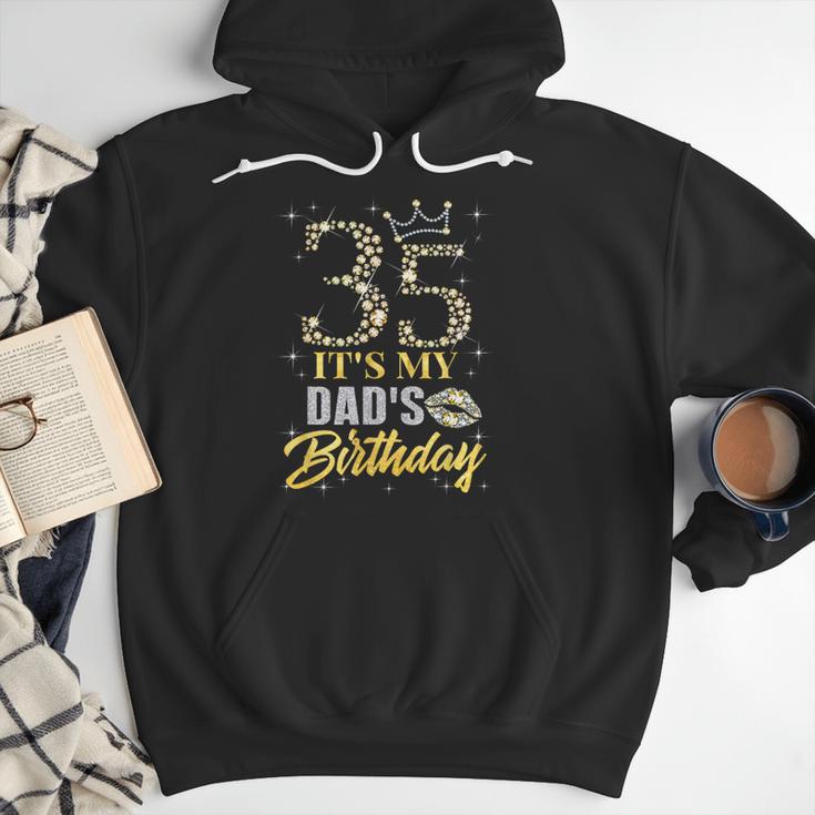 35 It's My Dad's Birthday Crown Happy 35 Years Old Men Hoodie
