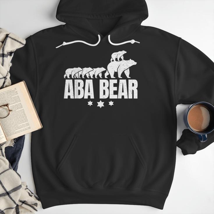 Aba Bear For Jewish Dad With Four Kids On Father's Day Men Hoodie