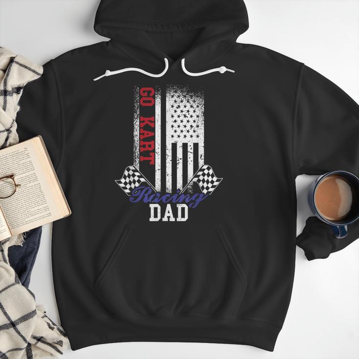 American Flag Go Kart Racing Race Dad Flag Men Hoodie