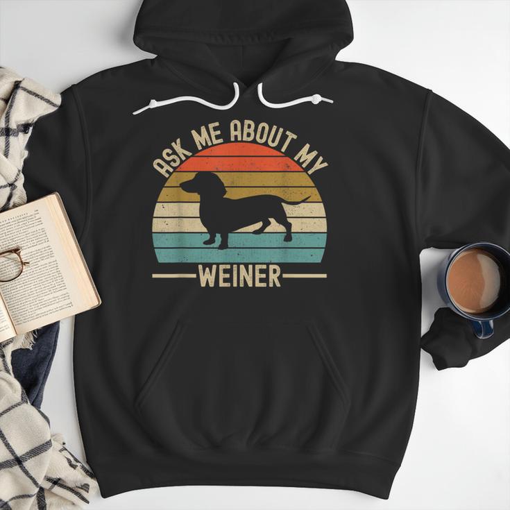 Ask Me About My Weiner Dachshund Dad Men Hoodie Ask Me About My Weiner Dachshund Dad Men Hoodie