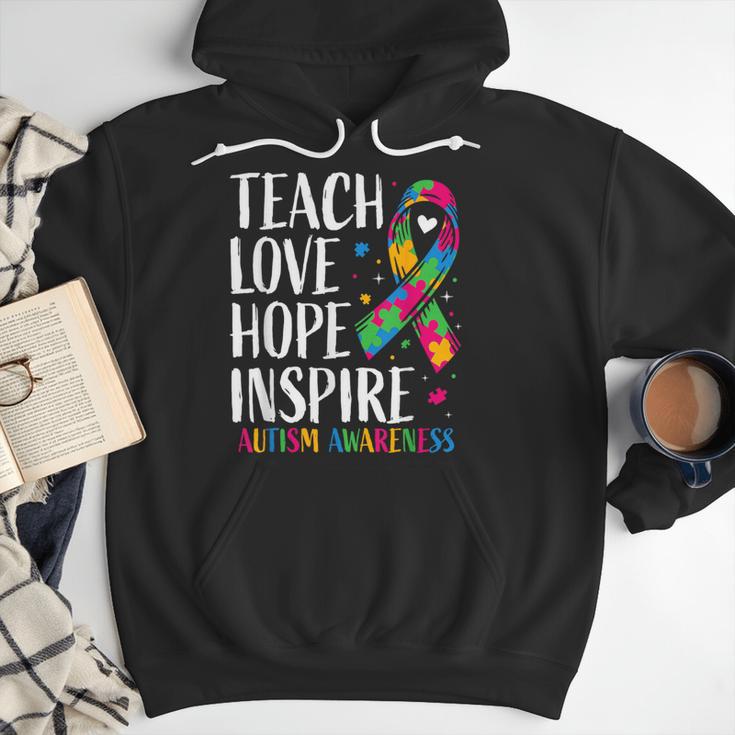 Autism Awareness Ribbon Mom Dad Kids Autistic Support Autism Men Hoodie Autism Awareness Ribbon Mom Dad Kids Autistic Support Autism Men Hoodie