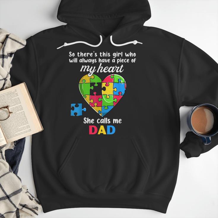 Autism Dad Of Autism Daughter Daddy Shirts Autistic Support Men Hoodie
