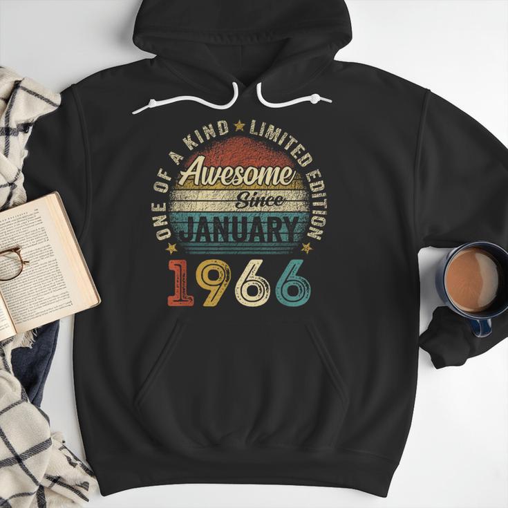 Awesome Since January 1966 60 Year Old 60th Birthday Men Dad Men Hoodie Awesome Since January 1966 60 Year Old 60th Birthday Men Dad Men Hoodie